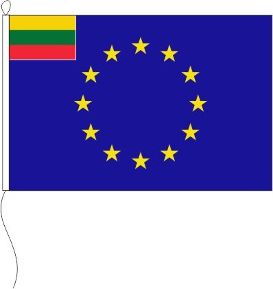Europa (Litauen in der Gösch) - Querformatflagge