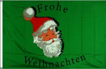 Weihnachtsmann Kopf - Frohe Weihnachten - preiswerte Alternative: 150 x 90 cm