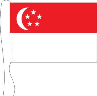 Singapur - Tischflagge 25 x 15 cm