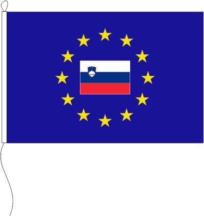 Europa (Slowenien Fahne im Sternenkreis) - Querformatflagge
