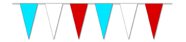 Wimpelkette blau/weiß/rot 4 m - WI