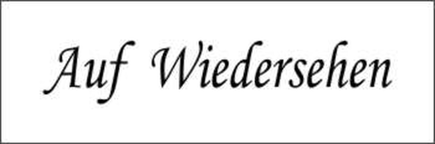 Auf Wiedersehen kursiv - Spannband