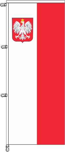 Polen mit Adler - Auslegerflagge