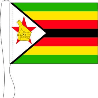 Simbabwe - Tischflagge 25 x 15 cm