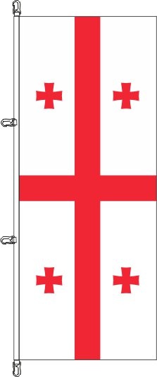 Georgien - Hochformatflagge