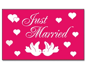 Just Married - preiswerte Alternative: 150 x 90 cm