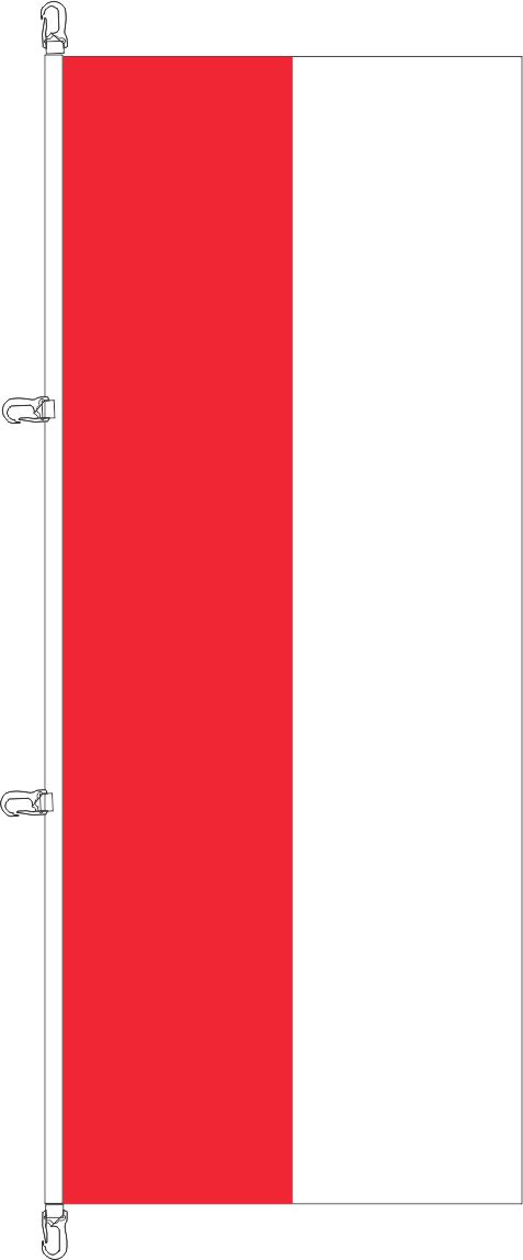 Franken rot/weiß gestreift - Hochformatflagge