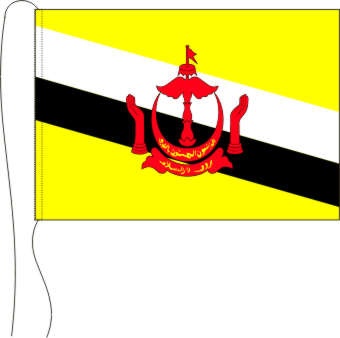 Brunei - Tischflagge 25 x 15 cm
