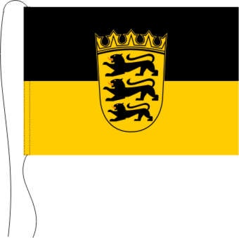 Baden-Württemberg mit Wappen - Tischflagge 15 x 10 cm