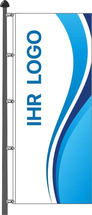 Logo Fahne - Digitaldruck - Hochformatflagge