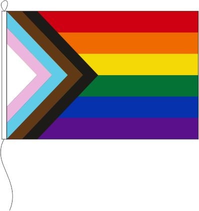 Progress Regenbogen - Querformatflagge