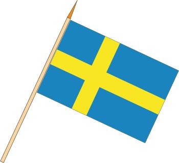 Schweden - Stockfahnen (1 VE = 10 Stück) - Stockfahne