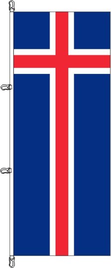 Island - Hochformatflagge