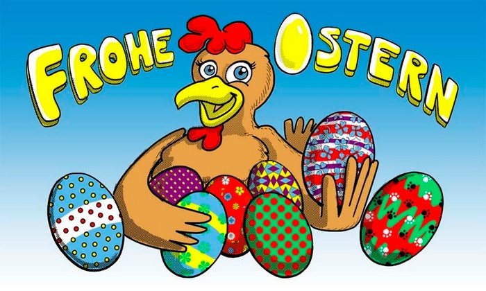 Ostern Henne mit Eiern - preiswerte Alternative: 150 x 90 cm