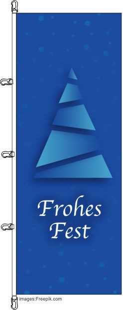Weihnachten Frohes Fest - Hochformatflagge