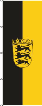 Baden-Württemberg mit Wappen - Hochformatflagge - Hochformatflagge
