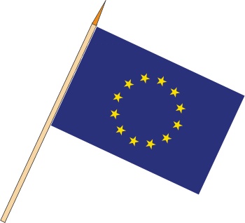 Europa - Stockfahnen (1 VE = 10 Stück) - Stockfahne