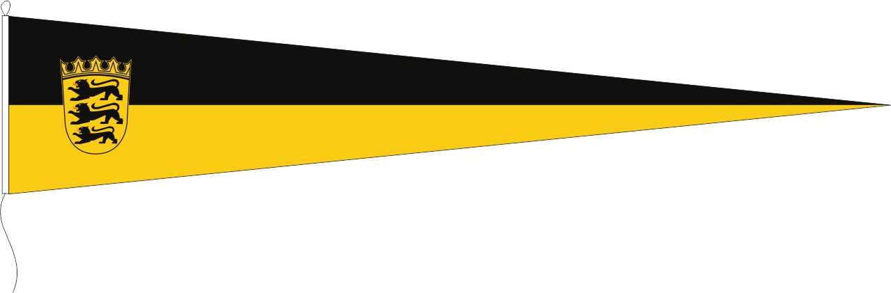 Baden-Württemberg mit Wappen - Langwimpel