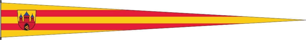 Oldenburg gelb-rot mit Wappen - Langwimpel