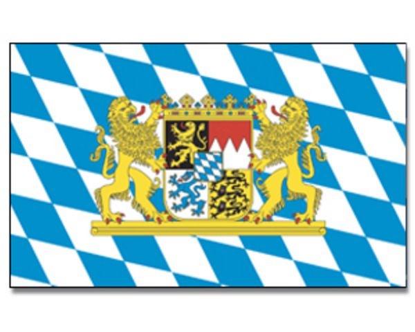 Bayern Raute mit Wappen und Löwen - preiswerte Alternative: 150 x 90 cm