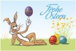 Frohe Ostern Osternhase - Querformatflagge