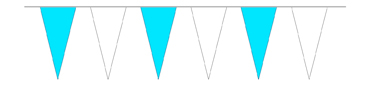 Wimpelkette blau/weiß  4 m - WI
