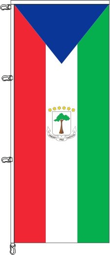 Äquatorial Guinea mit Wappen - Auslegerflagge