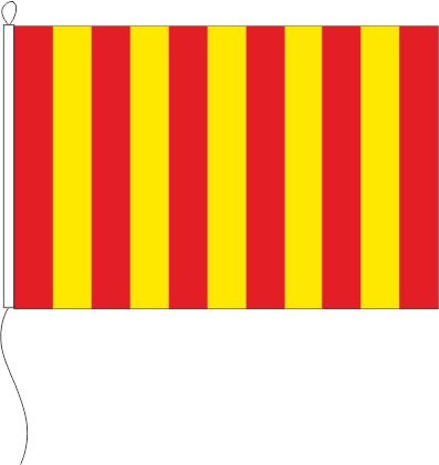Farbe rot/gelb mehrfach gestreift - Querformatflagge