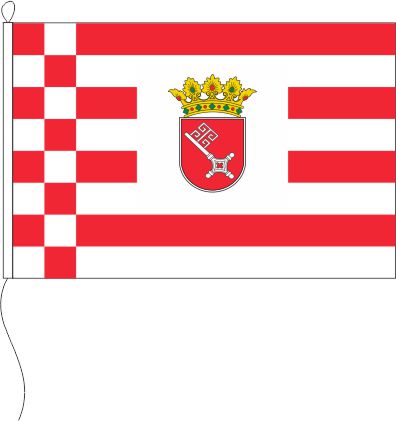 Bremen mit Schlüsselwappen - Tischflagge 15 x 10 cm