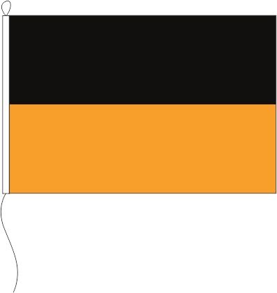 Farbe schwarz/orange - Schnäppchen - Querformatflagge