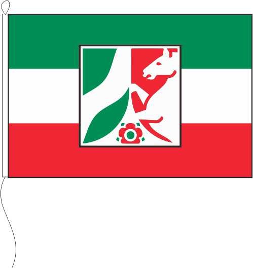 Nordrhein-Westfalen mit Zeichen ( Bürgerflagge) - Querformatflagge