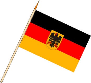 Bundesdienst / Deutschland mit Adler - Stockfahnen (1 VE = 10 Stück) - Stockfahne