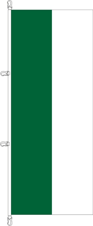 Schützen grün/weiß - Hochformatflagge