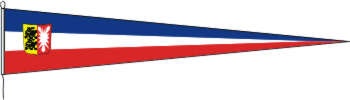 Schleswig-Holstein mit Wappen - Langwimpel