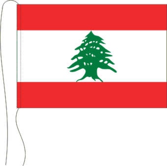 Libanon - Tischflagge 25 x 15 cm