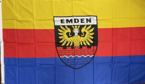 Emden mit Wappen - preiswerte Alternative: 150 x 90 cm