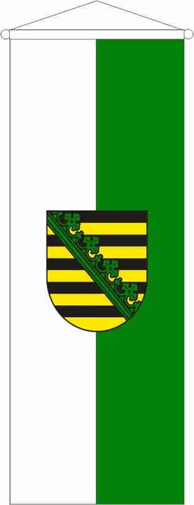 Sachsen mit Wappen - Bannerfahne