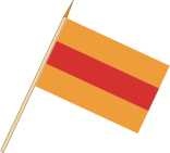 Baden ohne Wappen - Stockfahnen (1 VE = 10 Stück) - Stockfahne