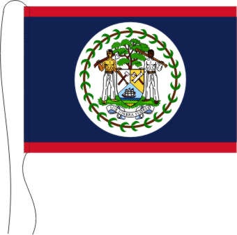 Belize - Tischflagge 25 x 15 cm
