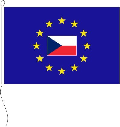 Europa (Tschechische Republik in der Gösch) - Querformatflagge