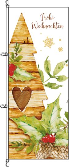 Frohe Weihnachten (6) - Hochformatflagge