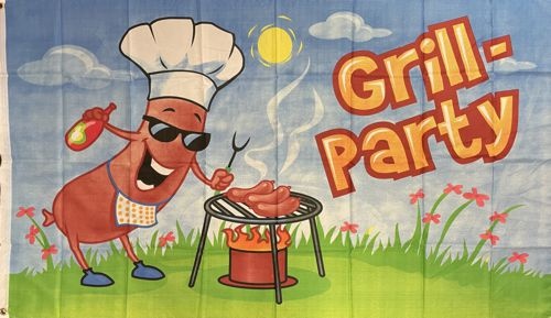 Grillparty Würstchen - preiswerte Alternative: 150 x 90 cm