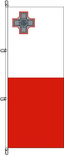 Malta - Hochformatflagge