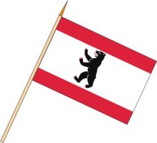 Berlin - Stockfahnen (1 VE = 10 Stück) - Stockfahne