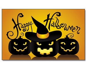 Halloween Kürbisse - preiswerte Alternative: 150 x 90 cm