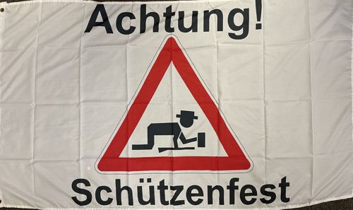 Achtung Schützenfest - preiswerte Alternative 150 x 90 cm - Q
