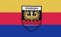 Emden mit Wappen - preiswerte Alternative: 150 x 90 cm