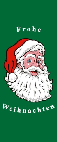 Frohe Weihnachten Kopf - Auslegerflagge