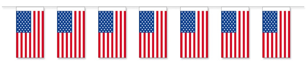 Fahnenkette USA - VE 10 Stück - WI