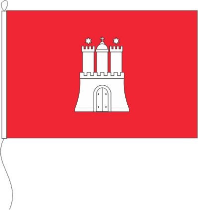 Hamburg - Tischflagge 15 x 10 cm
